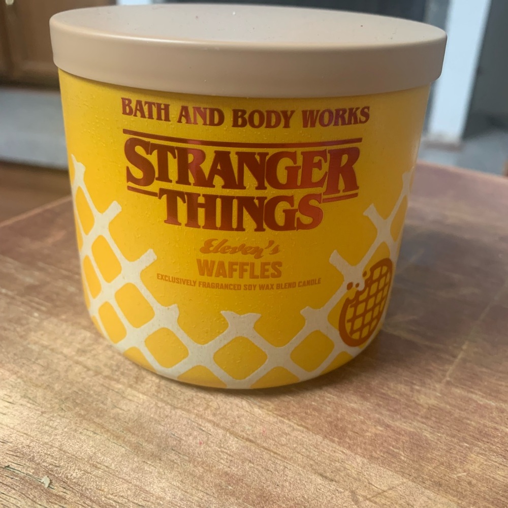 Bath & Body Works Stranger Things Eleven’s Waffles 3 wick candle.